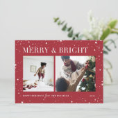 明るい星 |メリー & Bright Photo Holiday Card シーズンカード (スタンド正面)