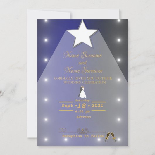 明るい星 招待状 (正面)