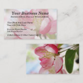 明るい春のリンゴの花 名刺 (正面/裏面)