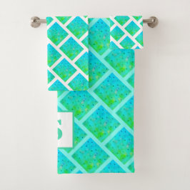 明るい春サマーモノグラムタオルセット バスタオルセット