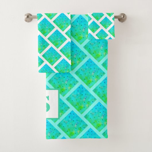 明るい春サマーモノグラムタオルセット バスタオルセット (インサイチュ)