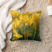 明るい春フラワーピローカラフル – ホームアクセント クッション (ブランケット)