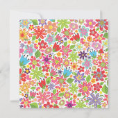 明るい春フローラブライダルシャワー招待 招待状 (裏面)