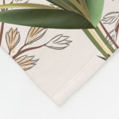 明るい春分野。 ロマンチックなパターン フリースブランケット (角)