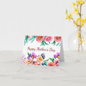 明るい春水カラーフローラフレームカスタム カード (黄色い花)