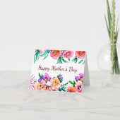 明るい春水カラーフローラフレームカスタム カード (正面)