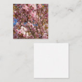 明るい春色のさくらんぼ スクエア名刺 (正面/裏面)