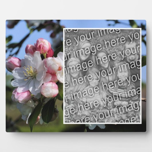 明るい春花花お好きな写真を追加 フォトプラーク (正面)