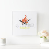 明るい時計のスポーツトーク スクエア壁時計 (ホーム)