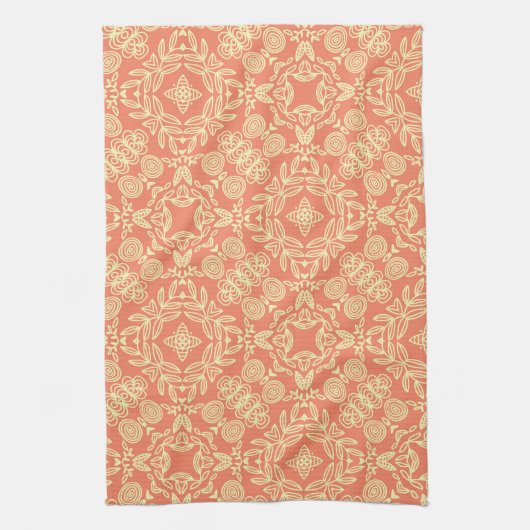 明るい暖かい背景(ヴィンテージスタイル) キッチンタオル (縦)