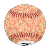 明るい暖かい背景(ヴィンテージスタイル) 野球ボール (裏面)