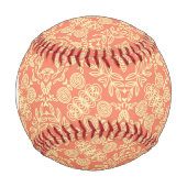 明るい暖かい背景(ヴィンテージスタイル) 野球ボール (正面)