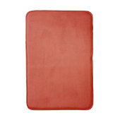 明るい暖かい赤の粒状テクスチャ バスマット (正面縦)