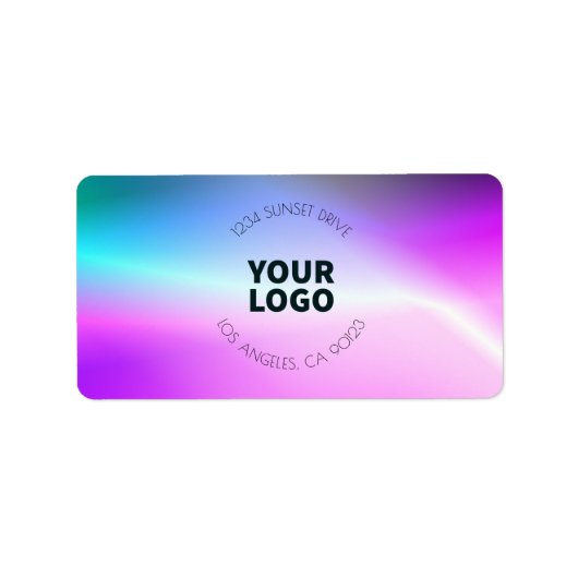 明るい暗グラデーション色 |差出人住所または製品 ラベル (正面)