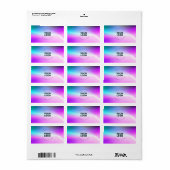 明るい暗グラデーション色 |差出人住所または製品 ラベル (フルシート)