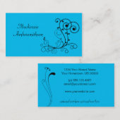 明るい暗藍色の渦巻の名刺 名刺 (正面/裏面)