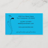 明るい暗藍色の渦巻の名刺 名刺 (裏面)