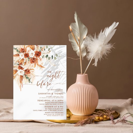 明るい書道のリハーサル前のディナーナイト 招待状