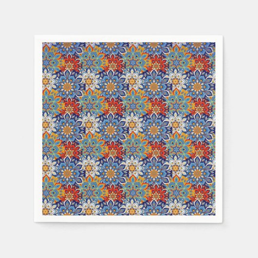 明るい曼荼羅 スタンダードカクテルナプキン (正面)