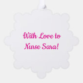 明るい最高のナースクリスマスカード オーナメントカード (裏面)