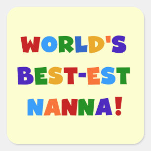 明るい最高の色のNanna Tシャツ スクエアシール