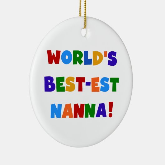 明るい最高の色のNanna Tシャツ セラミックオーナメント (右)