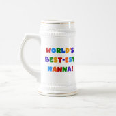 明るい最高の色のNanna Tシャツ ビールジョッキ (左)