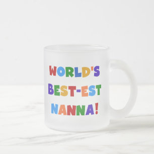 明るい最高の色のNanna Tシャツ フロストグラスマグカップ