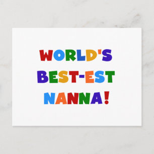 明るい最高の色のNanna Tシャツ ポストカード