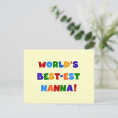 明るい最高の色のNanna Tシャツ ポストカード (スタンド正面)