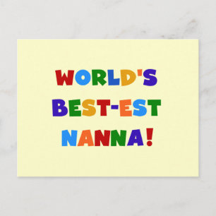 明るい最高の色のNanna Tシャツ ポストカード