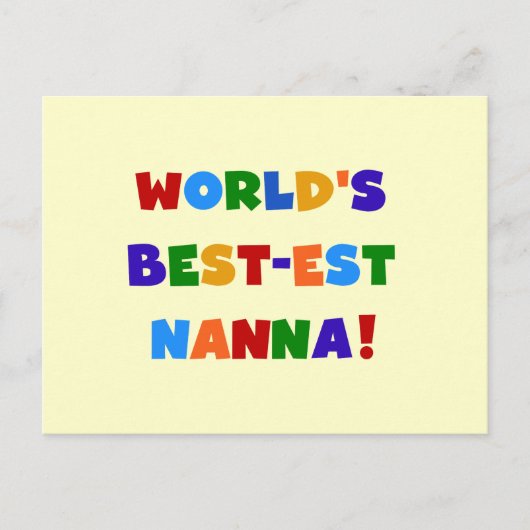明るい最高の色のNanna Tシャツ ポストカード (正面)