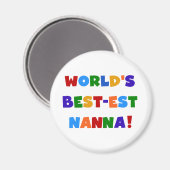 明るい最高の色のNanna Tシャツ マグネット (正面/裏面)