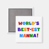 明るい最高の色のNanna Tシャツ マグネット (正面/裏面)