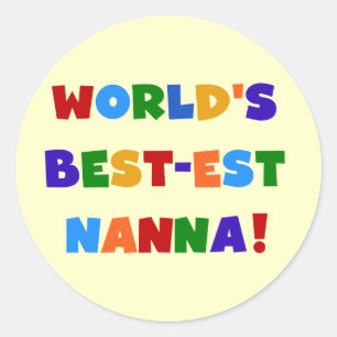明るい最高の色のNanna Tシャツ ラウンドシール