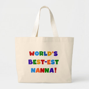 明るい最高の色のNanna Tシャツ ラージトートバッグ