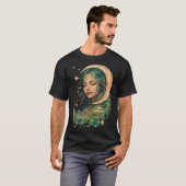 明るい月 | ティー用の晴れ渡る天文学 Tシャツ (正面フル)
