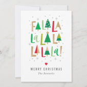 明るい木クリスマスホリデーフォトカード シーズンカード (正面)