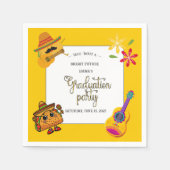 明るい未来のメキシコ卒業パーティーのタコ スタンダードカクテルナプキン (正面)