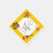 明るい未来のメキシコ卒業パーティーのタコ スタンダードカクテルナプキン (角)