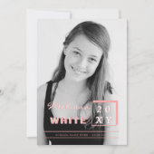 明るい未来の卒業発表 招待状 (正面)