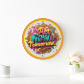 明るい未来の鍵を開く ラージ壁時計 (ホーム)