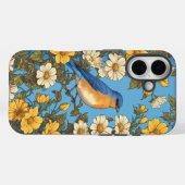 明るい東ブルーバードイエローと白の花 Case-Mate iPhoneケース (裏面 (横))