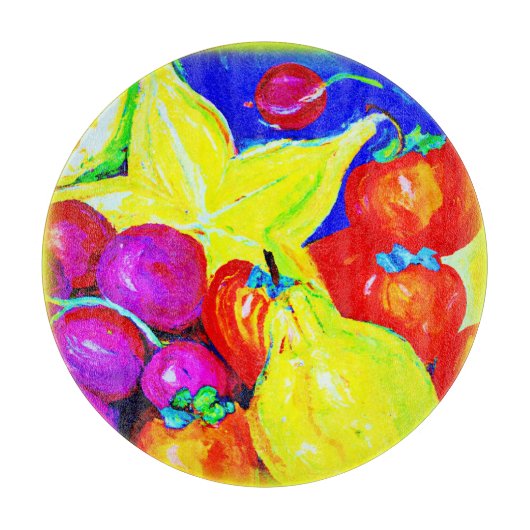 明るい果実と星の空。買今 カッティングボード (正面)