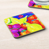 明るい果実と星の空。買今 コースター (左側)