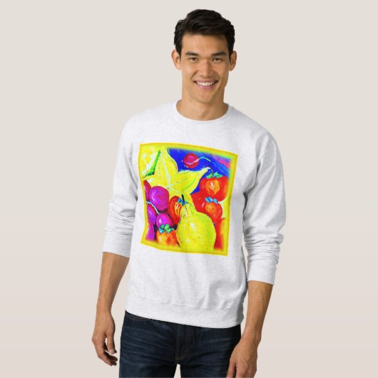 明るい果実と星の空。買今 スウェットシャツ (正面フル)