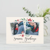 明るい枝 |ホリデーフォトカード シーズンカード (スタンド正面)