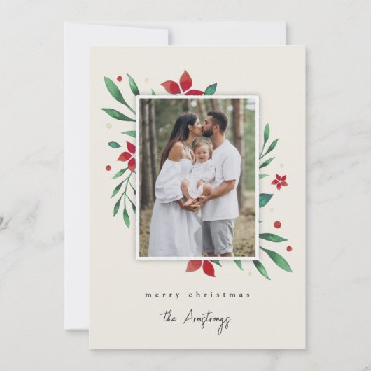 明るい枝 |ボタニカルクリスマスフォト シーズンカード (正面)