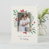 明るい枝 |ボタニカルクリスマスフォト シーズンカード (スタンド正面)