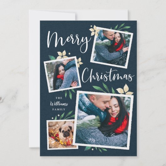 明るい枝 |写真数々のコラージュのクリスマス シーズンカード (正面)